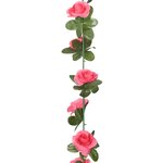 vidaXL Guirlandes de fleurs 6 Pièces rose 240 cm