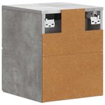vidaXL Cabinet de chevet mural Gris béton 34 5 x 33 x 40 cm