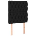 vidaXL Sommier à lattes de lit et matelas Noir 80x200 cm Tissu