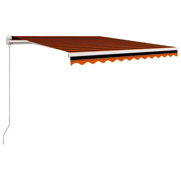 vidaXL Auvent manuel rétractable 350x250 cm Orange et marron