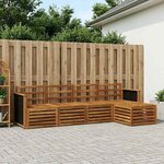 vidaXL Ensemble de canapés d'extérieur 5 Pièces Naturel
