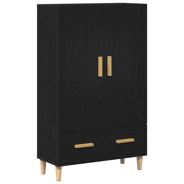 vidaXL Haut Armoire Noir 70 x 31 x 115 cm Bois d'ingénierie