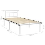 vidaXL Cadre de lit sans matelas blanc métal 100x200 cm