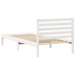 vidaXL Cadre de lit Blanc 75 x 190 cm Bois massif en pin