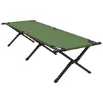 vidaXL Lit de camping pliant 2 Pièces Amy jaune Tissu Oxford