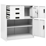 vidaXL Armoire de bureau Blanc 90x40x102 cm Acier
