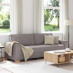 vidaXL Canapé 3 places Taupe 180 cm Tissu