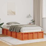 vidaXL Cadre de lit avec stockage Marron cire 80 x 200 cm bois