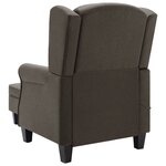 vidaXL Fauteuil de massage avec repose-pied Taupe Tissu