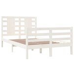 vidaXL Cadre de lit sans matelas blanc 120x200 cm bois de pin massif