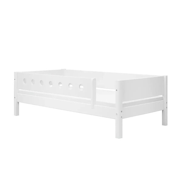 Flexa WHITE Banquette-lit 90 x 200 cm avec dossier et barriere avant classique Blanc