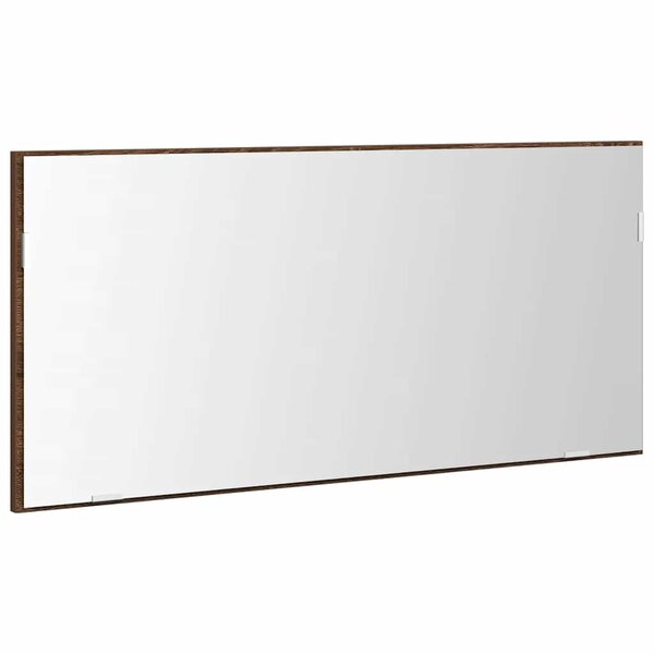 vidaXL Miroir Chêne marron 80 x 37 cm Verre et Bois Ingénierie