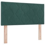 vidaXL Box Spring Bed avec matelas vert foncé 100x200 cm Velours