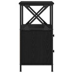 Table de chevet vidaXL Noir Chêne 34x35 5x70 cm en bois aggloméré