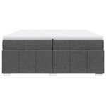 vidaXL Sommier à lattes de lit avec matelas Gris foncé 200x200cm Tissu