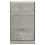 vidaXL Armoire à chaussures Gris béton 63x24x103 cm Bois d'ingénierie