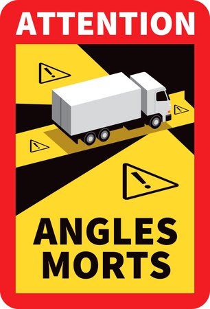 Autocollant vinyl waterproof - Angles morts sur les véhicules lourds - L.170 x H.250 UTTSCHEID X 96