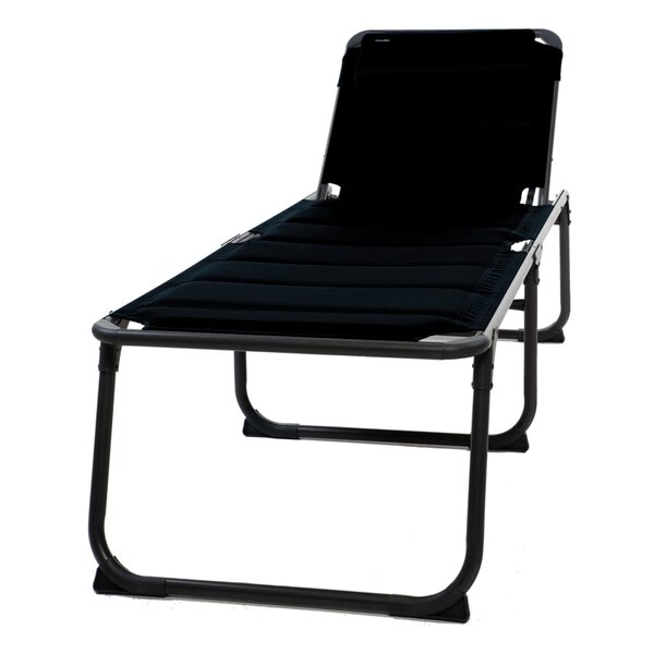 Travellife Chaise longue de camping pliable Barletta Relax noir