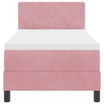 vidaXL Lit à ressorts avec matelas Rose 80 x 200 cm Velours