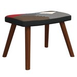 vidaXL Chaise à bascule avec tabouret Patchwork Tissu