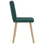 vidaXL Chaises à manger lot de 4 vert foncé tissu