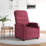 vidaXL Fauteuil inclinable électrique Rouge bordeaux Tissu