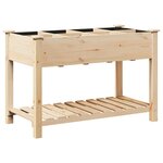 vidaXL Cache-pot de jardin avec étagère Beige 115 x 59 x 76.5 cm
