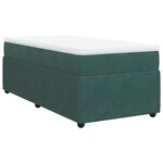 vidaXL Sommier à lattes de lit avec matelas Vert foncé 90x200 cm