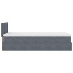 vidaXL Cadre de lit ottoman avec matelas gris foncé 100x200 cm velours