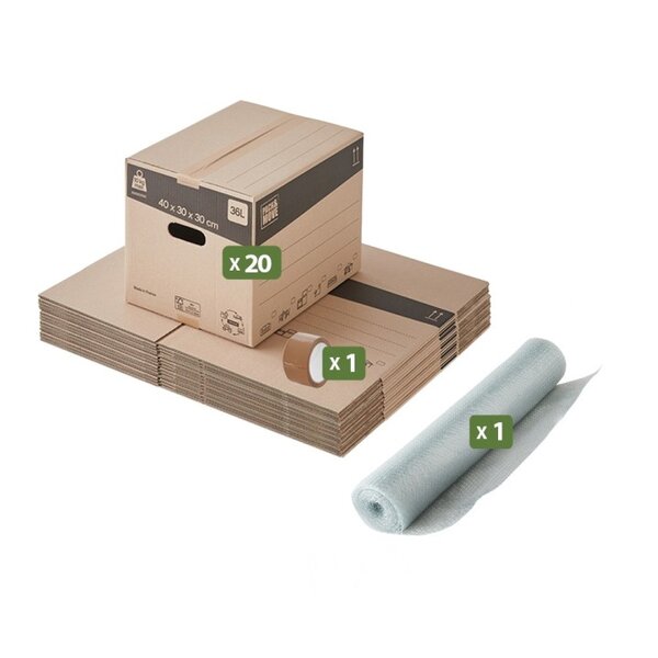 Pack and Move - Kit déménagement étudiant + 1 adhésif offert