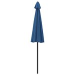Vidaxl parasol d'extérieur avec mât en aluminium 270 cm bleu azuré