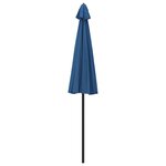 vidaXL Parasol d'extérieur avec mât en aluminium 270 cm Bleu azuré