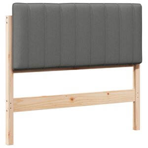 vidaXL Tête de lit capitonnée Marron et gris clair 100 cm Pin massif