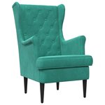 vidaXL Fauteuil Turquoise Velours