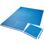 Tectake Ensemble de 12 Dalles Carrées EVA - Tapis de sol, Sport - bleu