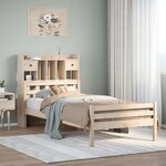 vidaXL Lit bibliothèque sans matelas 90x200 cm bois de pin massif