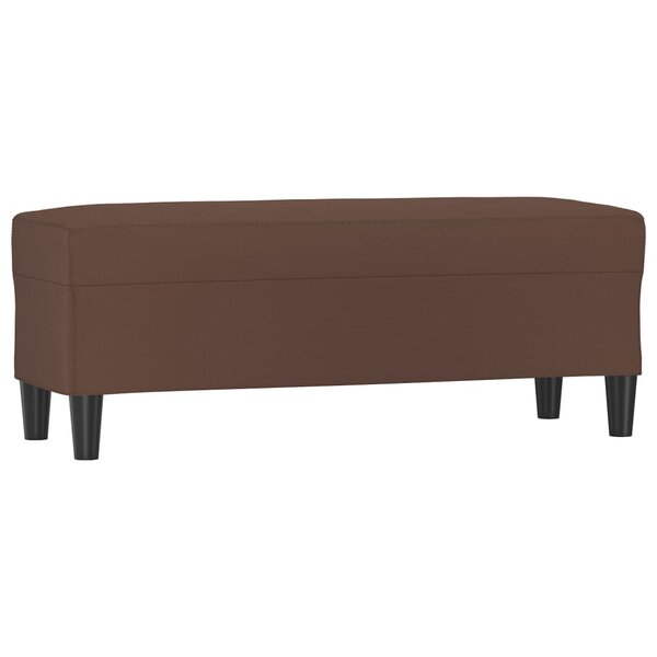 Banc banquette 100 x 35 x 41 cm similicuir marron 02_0010471