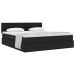 vidaXL Lit avec rangement et matelas avec matelas Noir 180 x 200 cm