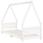 vidaXL Cadre de lit pour enfants blanc 80x200 cm bois de pin massif