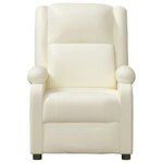 vidaXL Fauteuil inclinable électrique blanc similicuir