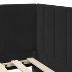 vidaXL Cadre de lit d'angle avec matelas Noir 90 x 190 cm Velours