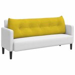 vidaXL Coussin de Dos Jaune 160 x 24 x 50 cm Velours