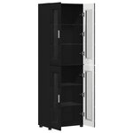 vidaXL Haut Armoire FLORIN Noir 60 x 35 x 182 cm Bois d'ingénierie
