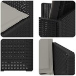 vidaXL Chaises de jardin salle à manger 2 Pièces Anthracite et Gris clair