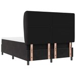 vidaXL Lit à ressorts avec matelas Noir 140 x 190 cm Velours