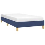 vidaXL Cadre de lit sans matelas bleu 100x200 cm tissu