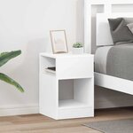 vidaXL Table d'appoint 2 Pièces Blanc 30 5 x 30 x 45 cm Bois d'ingénierie