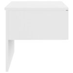 vidaXL Table de chevet murale Blanc