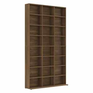 vidaXL Armoire à CD Chêne marron 102x23x177 5 cm Bois d'ingénierie