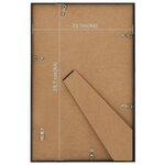 vidaXL Collage de cadres photo 3 Pièces de table Noir 21x29 7 cm MDF